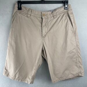 1901 Men's Khaki Chino Shorts Size 33W Flat Front Casual Summer Daily Beach Hike